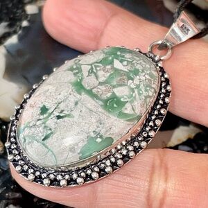 Speckled Variscite- Utahlite Pendant 2"